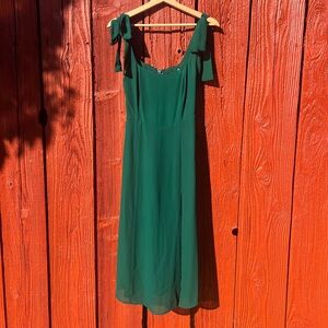 Reformation Petite Twilight Dress in Emerald Size 6P